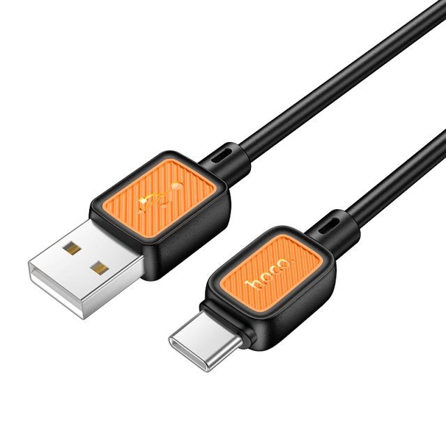 Кабель Hoco X108 Benefit silicone charging data cable Type-C Black