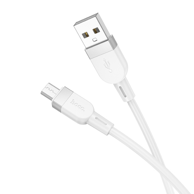 Кабель Hoco X109 Energy silicone charging data cable Micro White (X109)