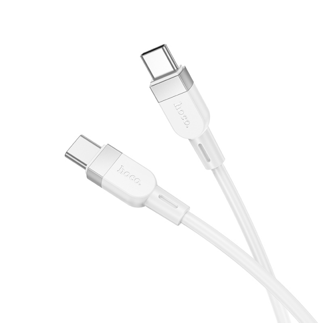 Кабель Hoco X109 Energy 60W silicone charging data cable Type-C to Type-C White
