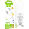 Кабель Hoco X109 Energy 60W silicone charging data cable Type-C to Type-C White