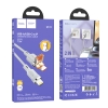 Кабель Hoco U131 Afortunado 2-in-1 charging data cable USB/Type-C to iP Gray (U131)