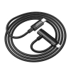 Кабель Hoco U135 Incredible 2-in-1charging data cable Type-C to iP/Type-C Black (U135)