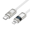 Кабель Hoco U137 Line PD charging data cable with display iP White