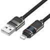 Кабель Hoco U137 Line charging data cable with display iP Black