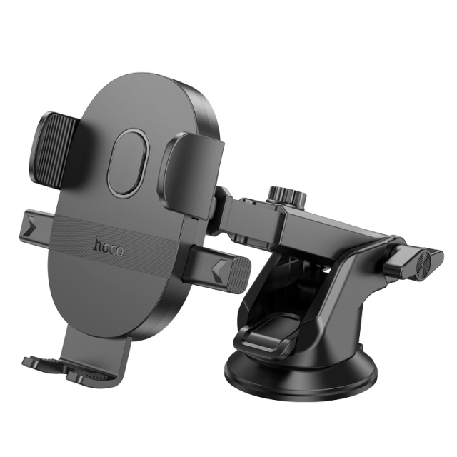 Холдер Hoco H19 Mighty one-button car holder(center console) Black (H19)