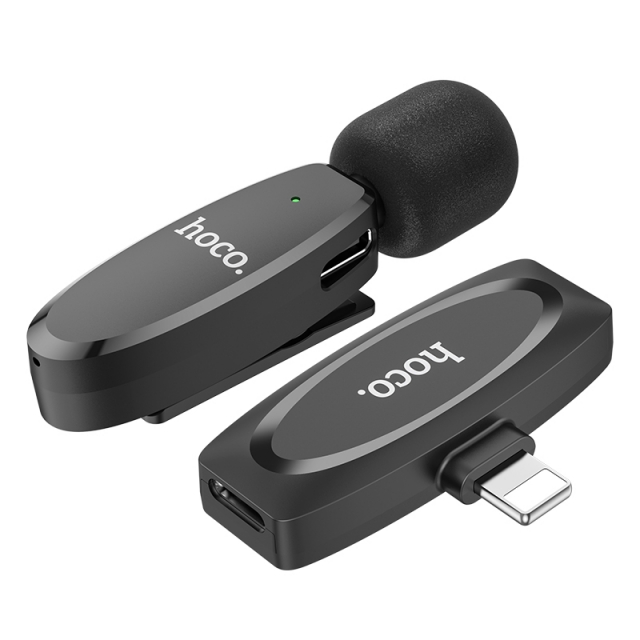 Микрофон-петличка Hoco L15 iP Crystal lavalier wireless digital microphone Black (L15)