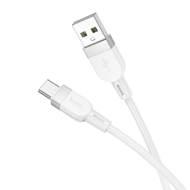 Кабель Hoco X109 Energy silicone charging data cable Type-C White