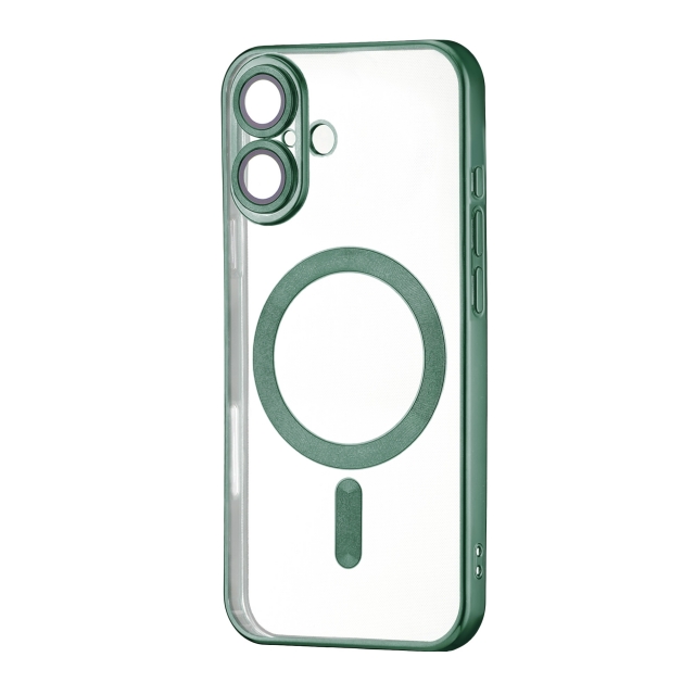 Чехол Ductil Metallic Edge with MagSafe (Protected Camera & Lens) iPhone 16 Dark Green