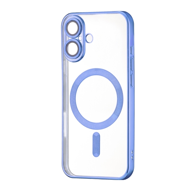 Чохол Ductil Metallic Edge with MagSafe (Protected Camera & Lens) iPhone 16 Light Blue