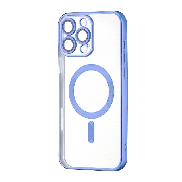 Чохол Ductil Metallic Edge with MagSafe (Protected Camera & Lens) iPhone 16 Pro Max Light Blue