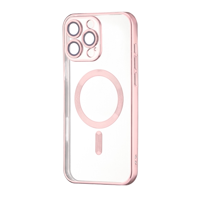 Чехол Ductil Metallic Edge with MagSafe (Protected Camera & Lens) iPhone 16 Pro Max Pink