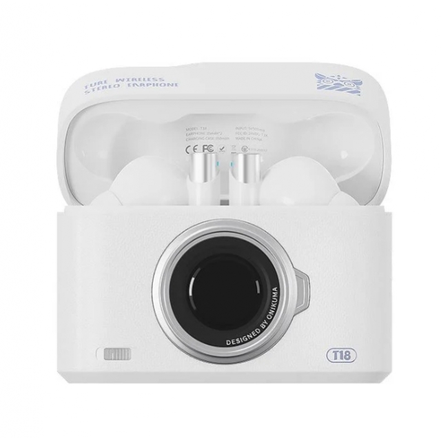 Навушники Bluetooth Onikuma T18 White (Уцінка)